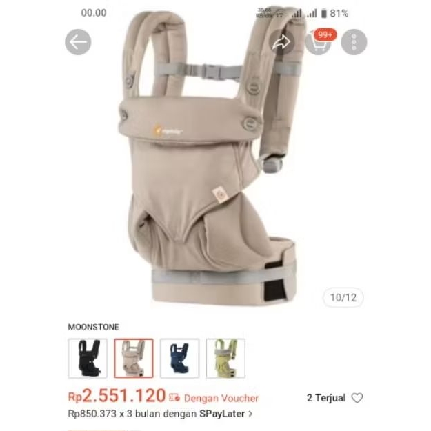 preluv Ergobaby 360 dusty blue, BACA DESKRIPSI