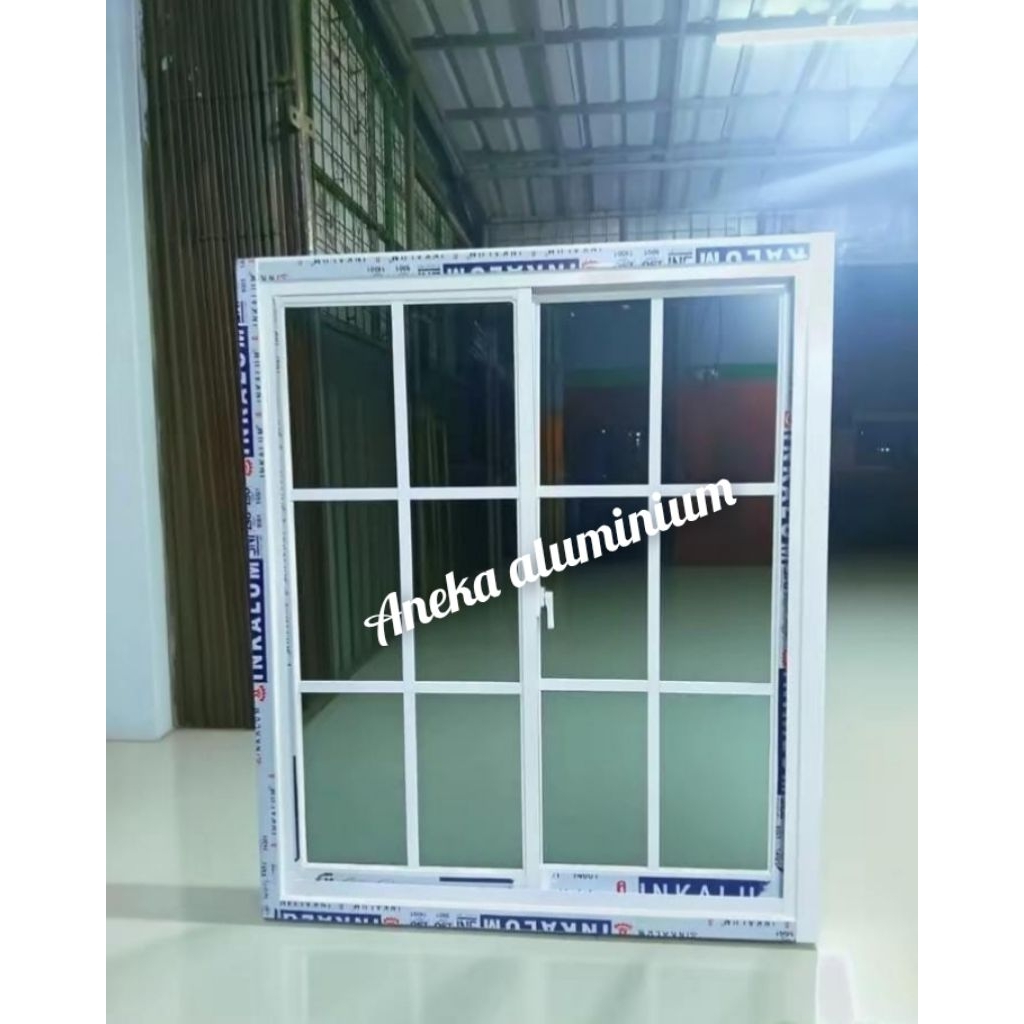 Jendela sliding aluminium ornamen UK L80 x T120