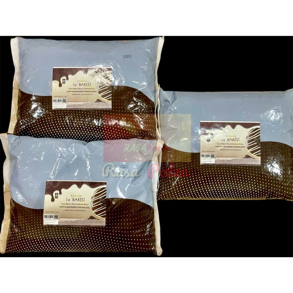 GLAZE DARK COKLAT 5 kg BANTAL Maglam La'Bakest Halal BPOM RI Selai Premium Makanan Kue