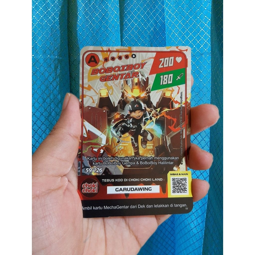 [READY] Boboiboy Card Choki-Choki Kartu Boboiboy Choki-Choki + FREE GIFT