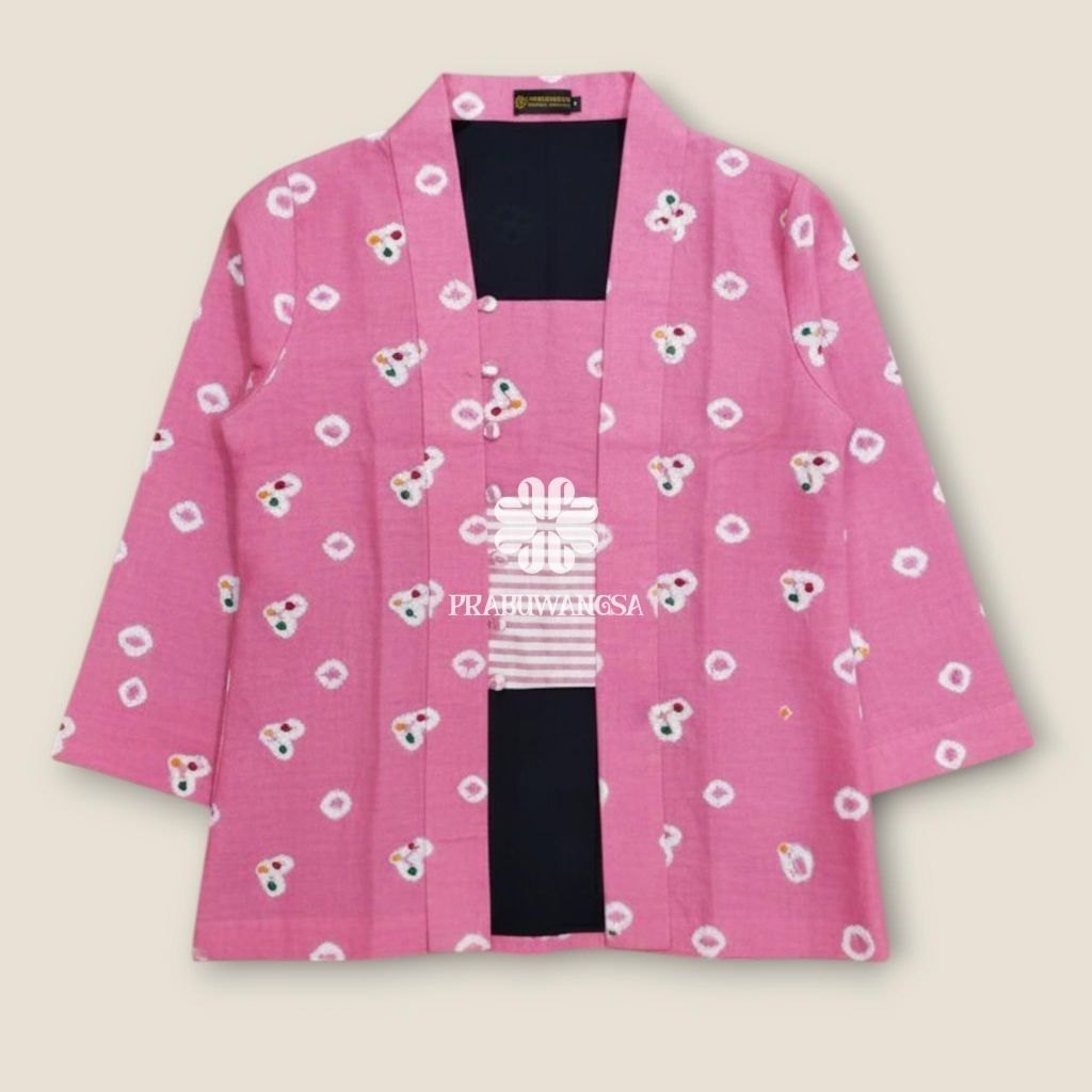 PRABUWANGSA BATIK - Kebaya kutu baru jumputan warna pink