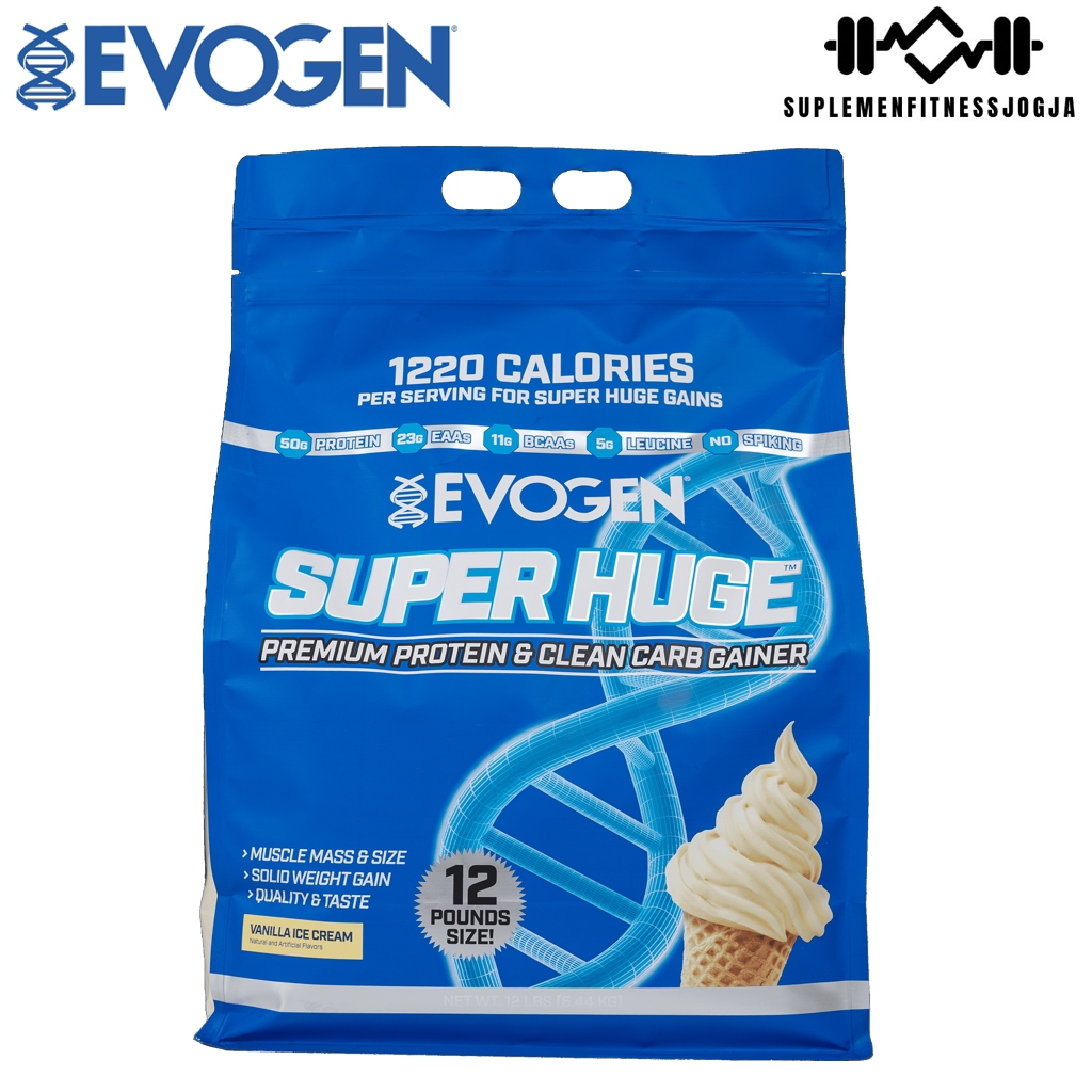 EVOGEN Super Huge 12 lbs - Susu Protein Mass Gainer Tinggi Kalori Superhuge