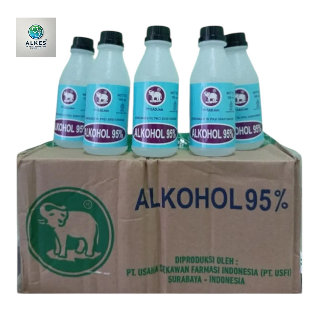Alkohol Serbaguna Cap Gajah 95 Persen Botol 100 ml