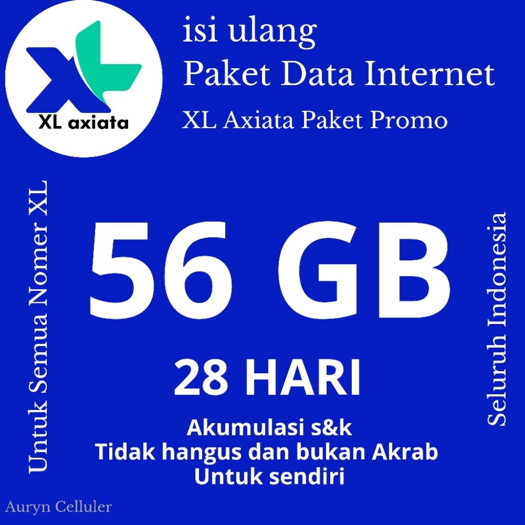 XL 56Gb Full PAKET KUOTA INTERNET isi ulang