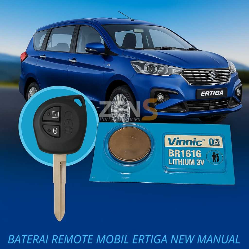 BATERAI REMOTE ALARM KUNCI MOBIL SUZUKI ERTIGA MANUAL ORIGINAL