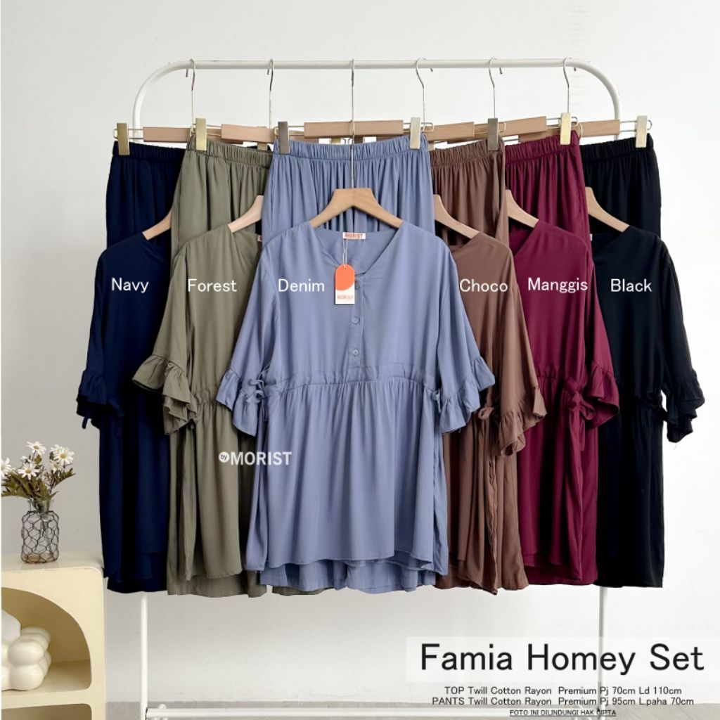 Barang Baru|Famia|Homey set polos|Pajamas polos|
