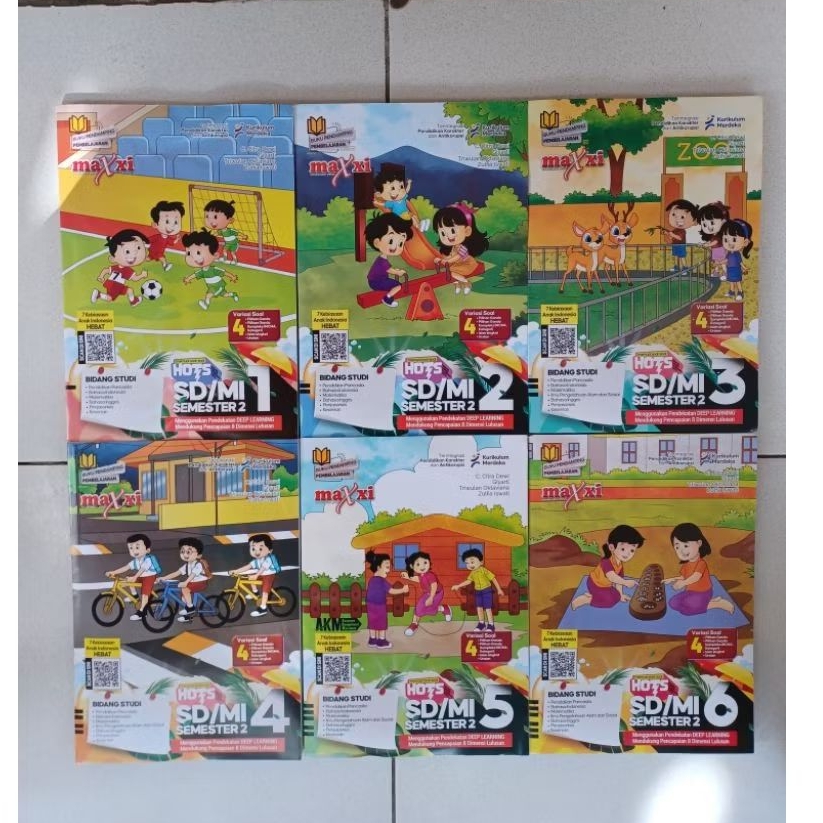 BUKU LKS MAXXI KELAS 1,2,3,4,5,6 SD/MI SEMESTER 2 GENAP KURIKULUM MERDEKA HOTS DEEP LEARNING