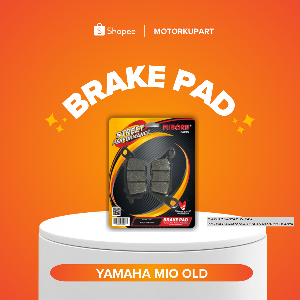 KAMPAS REM DEPAN YAMAHA MIO OLD BRAKE PAD FUBORU