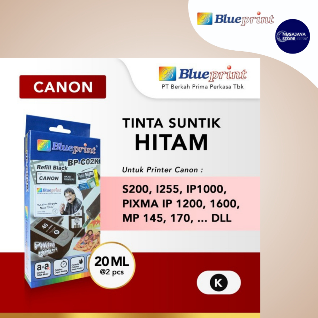 Tinta Refill Canon / tinta suntik BLUEPRINT For Printer Canon Black