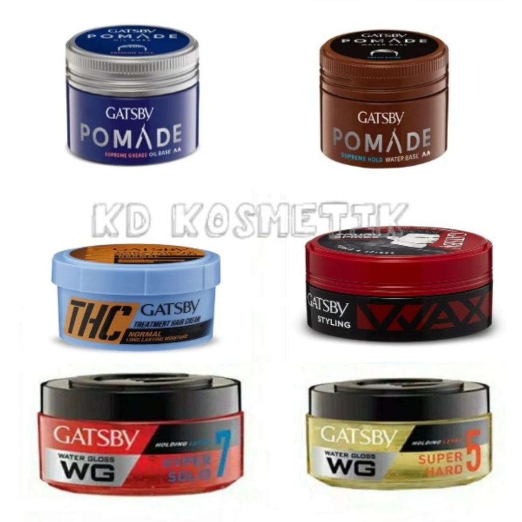 Gatsby Water Gloss#Gatsby Pomade#Gatsby Wax#Gatsby Normal #Minyak Rambut Pria