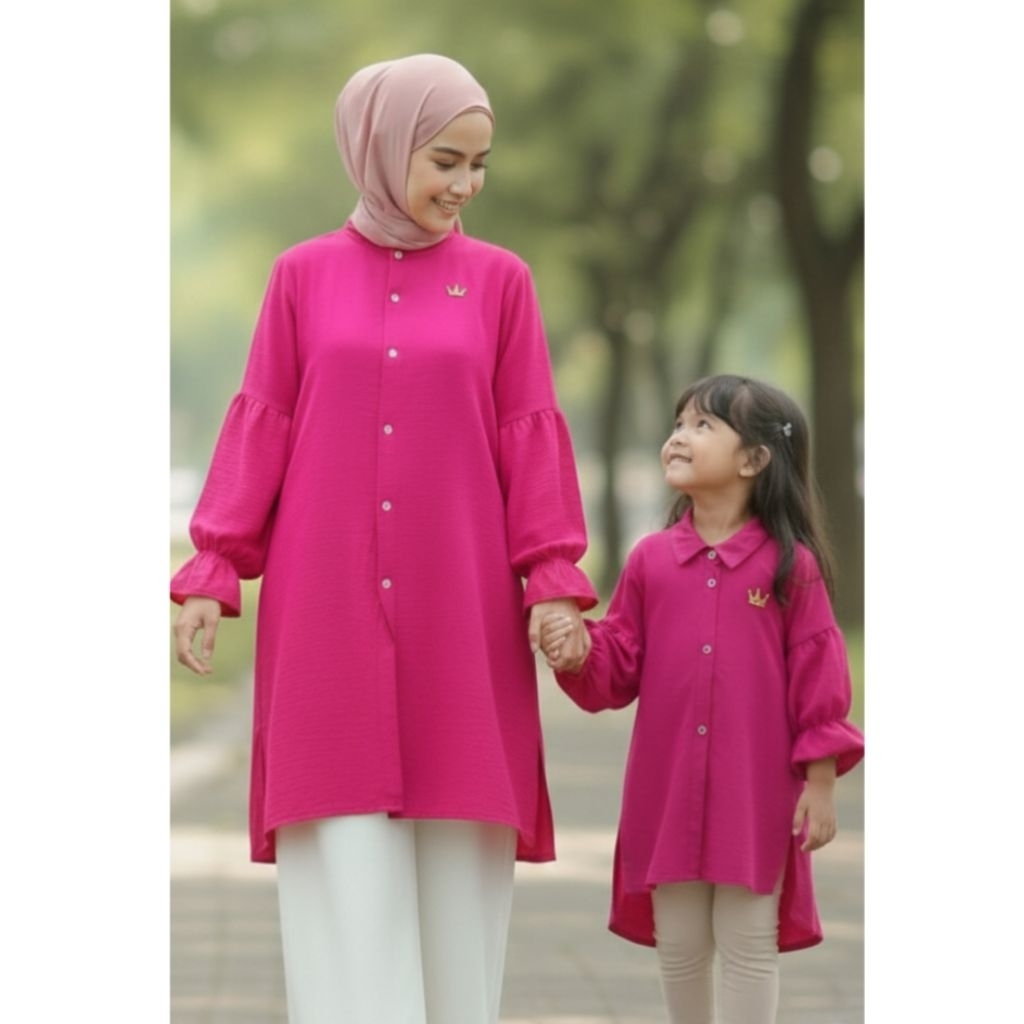 Vanesia Tunik Couple Ibu Anak Perempuan / Baju Couple Ibu Dan Anak Perempuan / Blouse Couple Ibu Ana