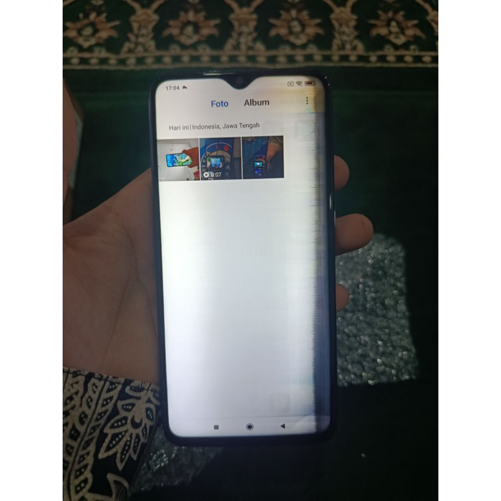 LCD Redmi Note 8 pro (LCD saja copotan minus seperti di foto)