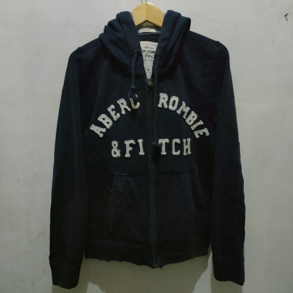Abercrombie and Fitch Bordir Logo Zipper Hoodie