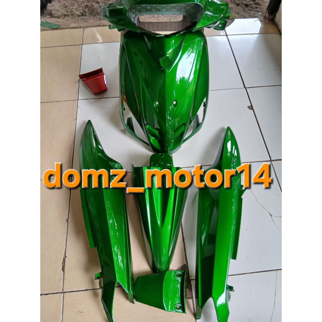 cover full set body halus yamaha mio sporty warna hijau candy
