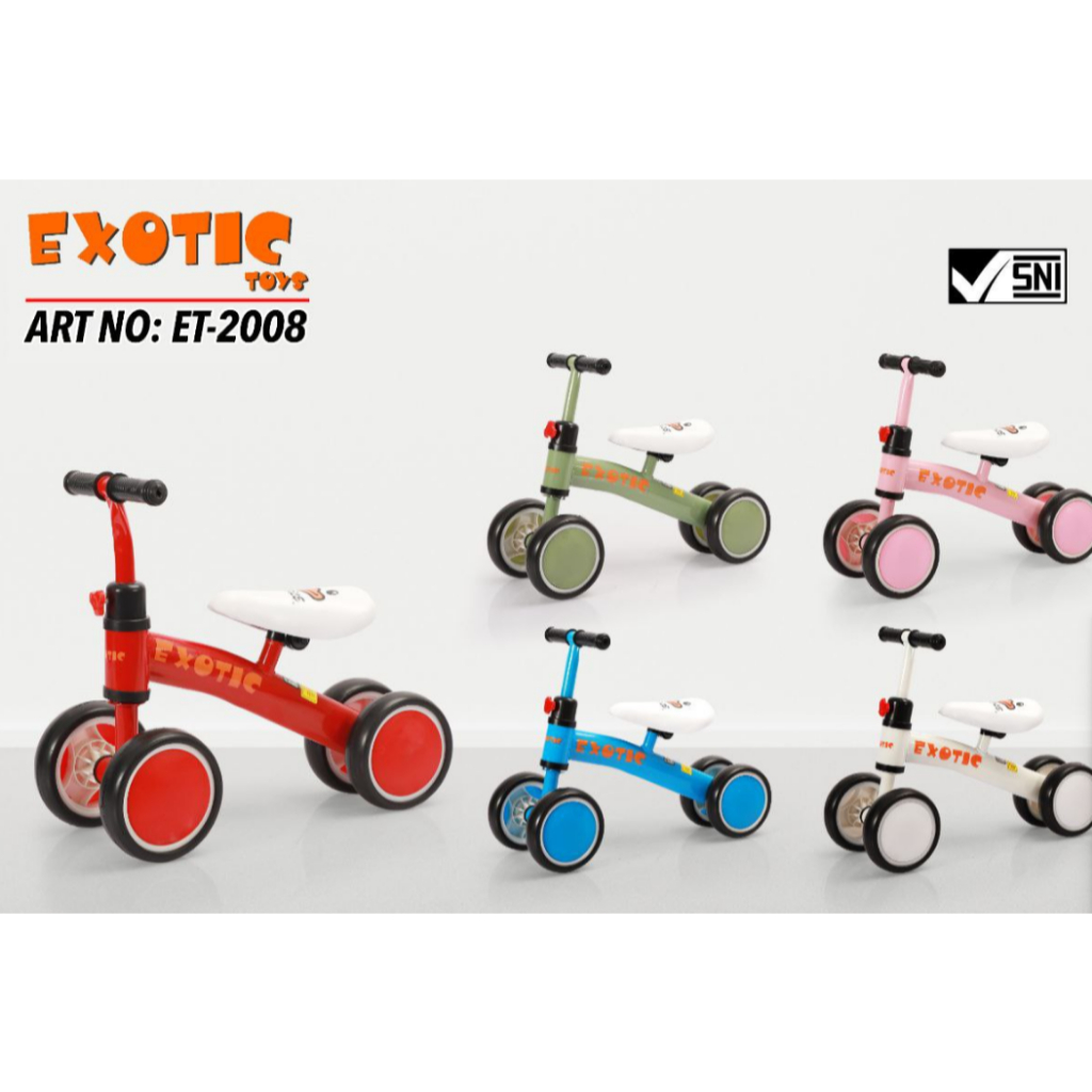 Exotic Sepeda Anak Cewe Cowo ET 2008 Termurah Bagus 5 Variasi Warna Pink Merah Biru Hijau Putih Hand