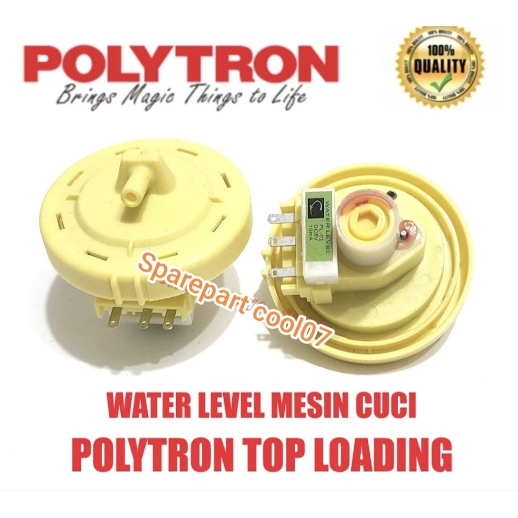 WATER LEVEL SENSOR / SENSOR LEVEL AIR MESIN CUCI POLYTRON Polytron Zero matic Top Loading / 1 Tabung