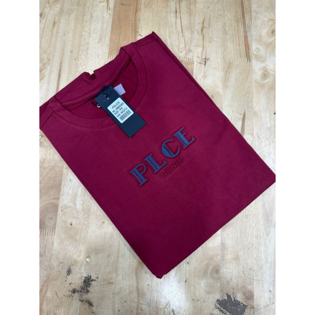 (bahan tebal)plice denim kaos jumbo big size oblong pria dewasa distro