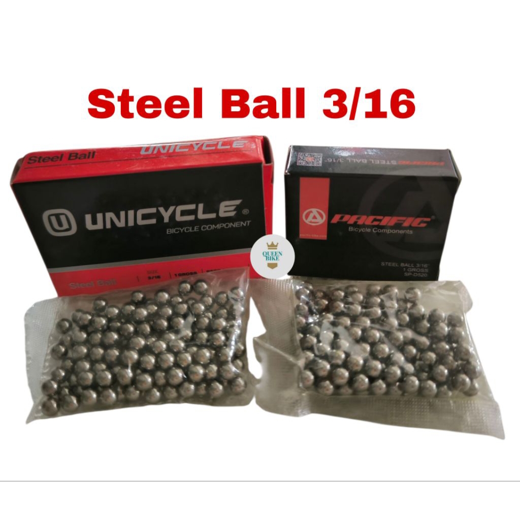 Gotri Pelor As Roda Depan Sepeda Steel Ball Sepeda 3/16 (4 mm) PACIFIC / UNICYCLE (144 biji)