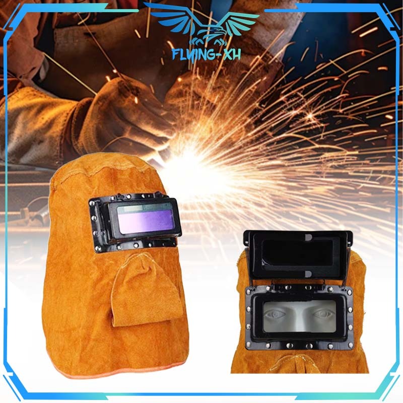 Topeng Las Welding Otomatis Topeng Las Kulit Sapi Topeng Las Karakter Wajah Universal Topeng Las Lis