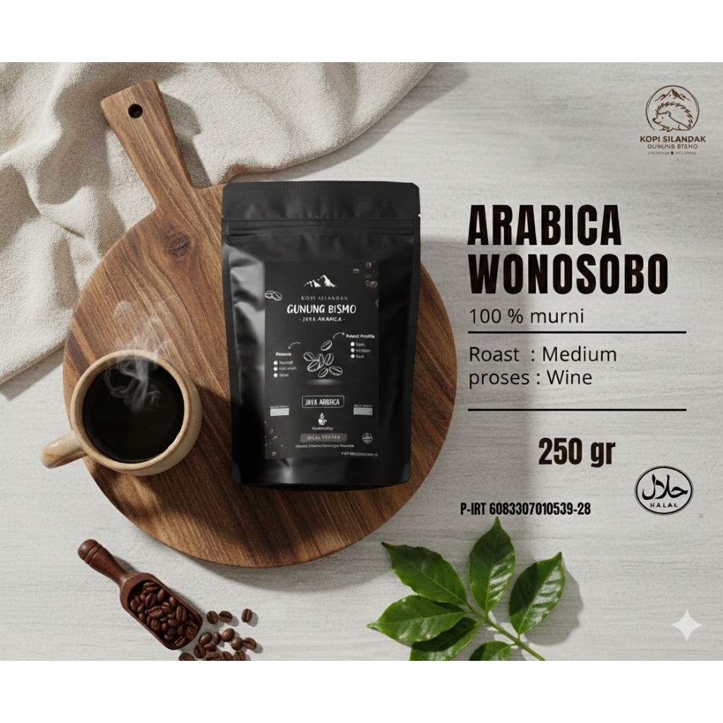 KOPI ARABICA WINE 250g SILANDAK GUNUNG BISMO WONOSOBO