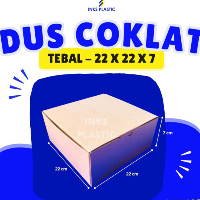 DUS COKLAT TEBAL 22x22x7 HAMPERS BOX KARTON TEBAL
