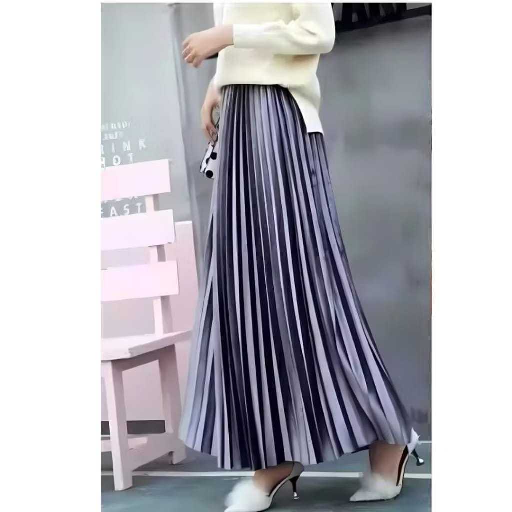 Rok Plisket Bludru / Rok Plisket Bludru Panjang