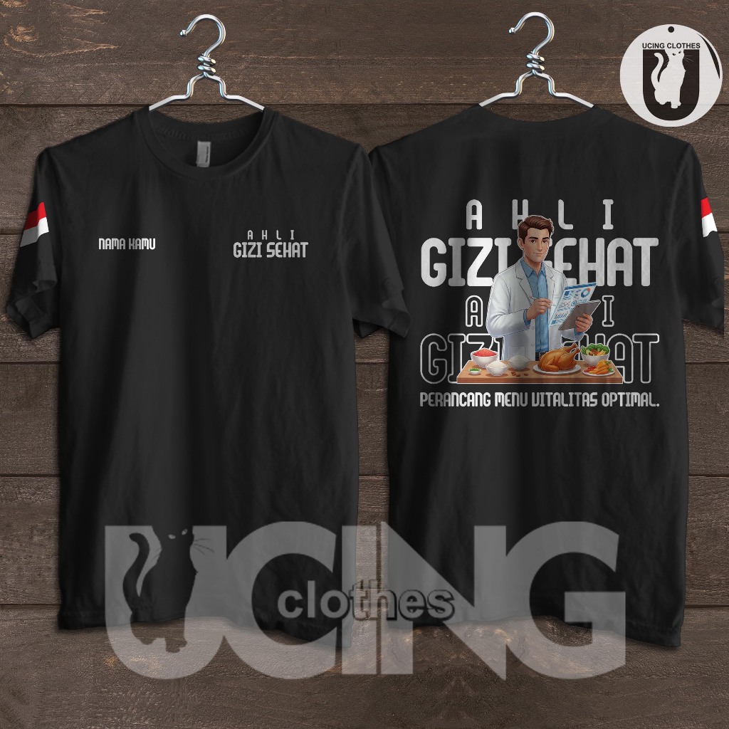 Kaos Baju Ahli Gizi Sehat Gratis Nama Kaos Distro