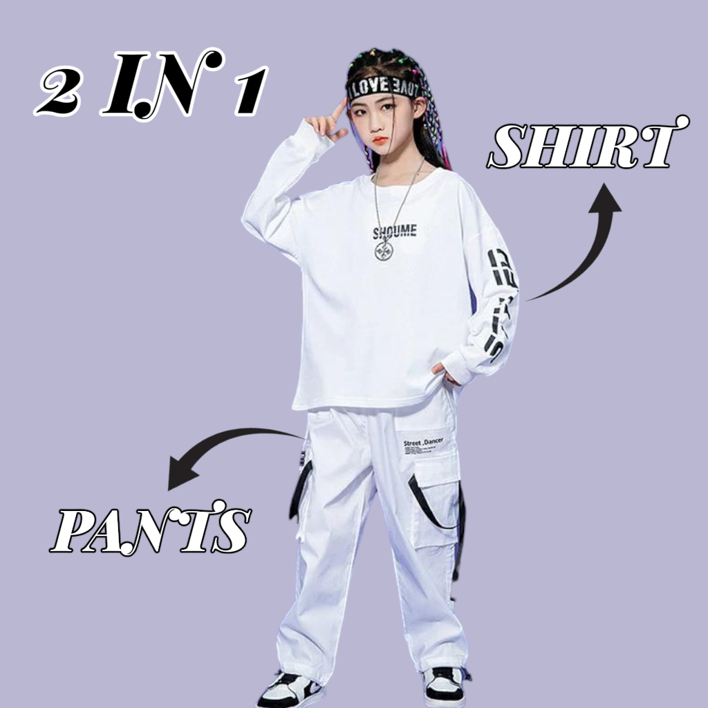 GROOVI setelan baju dance anak perempuan & laki-laki hip hop hip hop STYLE untuk anak usia 3 sampai 