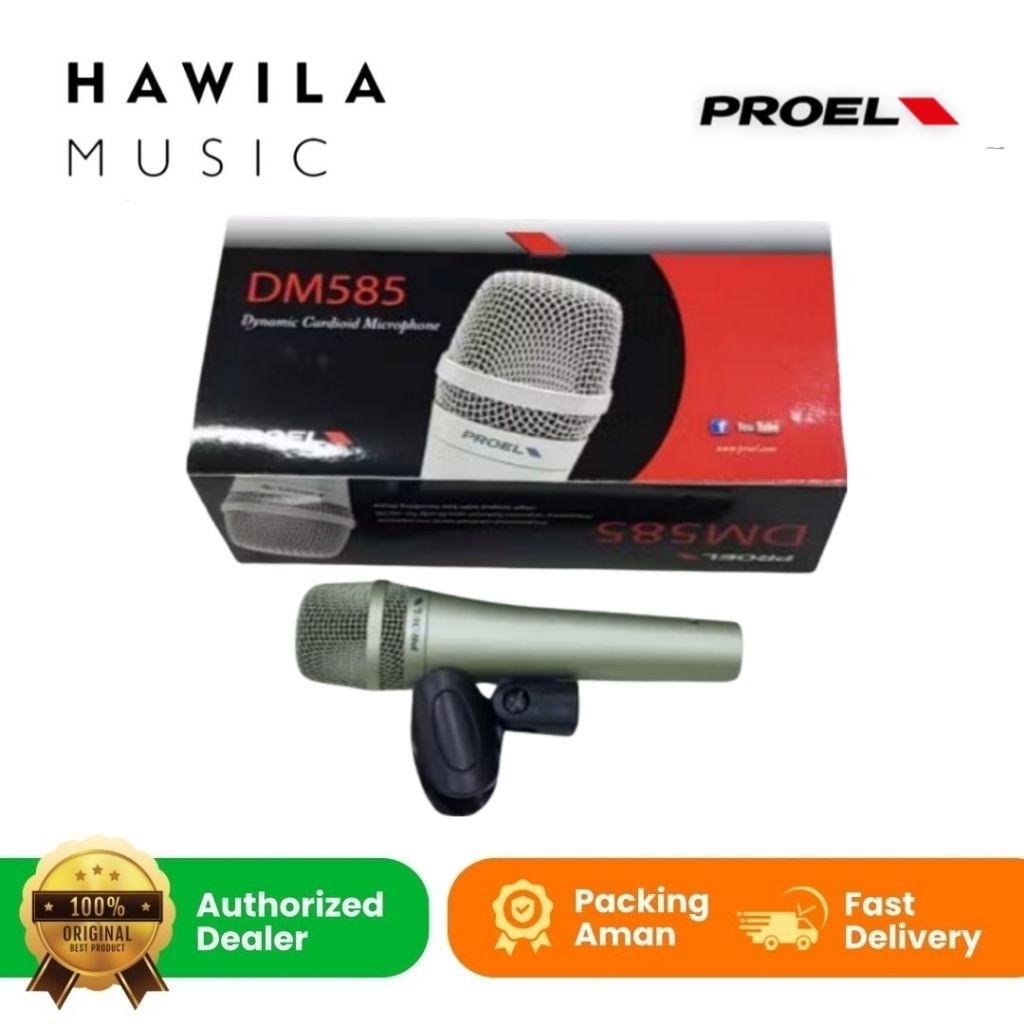 Dynamic Cardioid Microphone PROEL DM585 DM 585 ORIGINAL