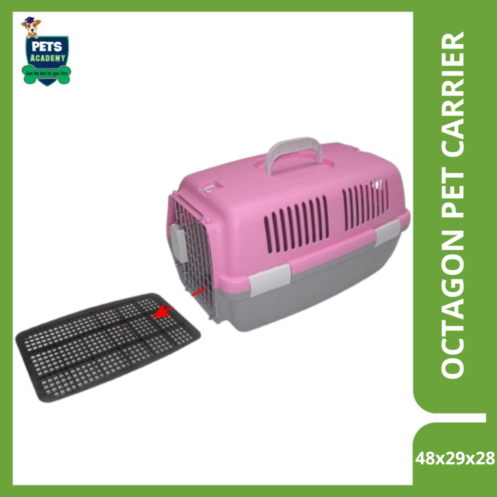 Octagon Pet Carrier + Tray S061 - Pet Cargo - Kandang Hewan - Travel Cargo