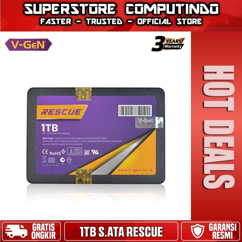 Ram V-GeN 1TB SSD Rescue SATA III Solid Drive 2.5" Inch