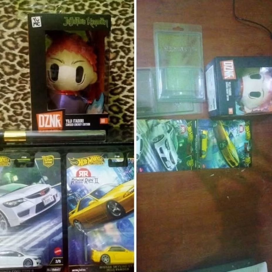 Hotwheels R32 & Civic type R, Doll jujutsu Kaisen - Yuji itadori