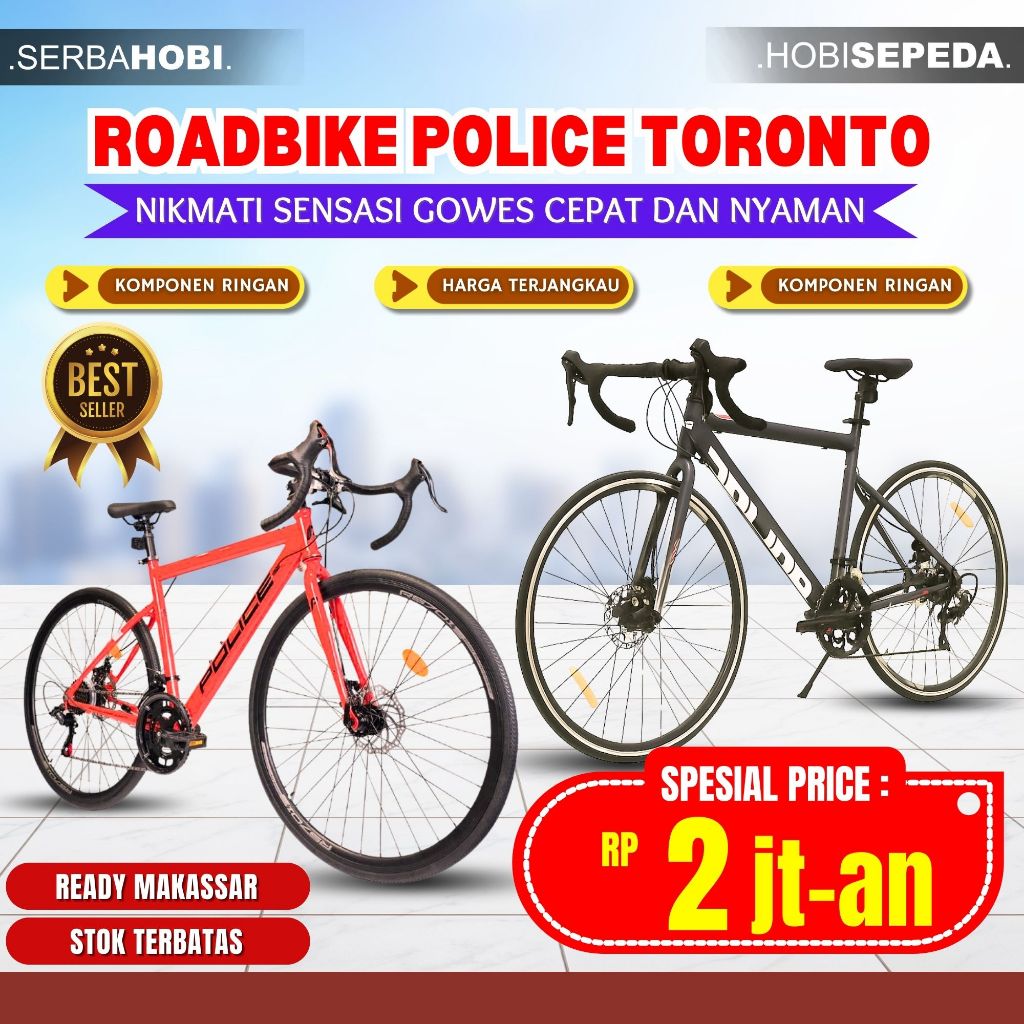 Sepeda Roadbike Police Toronto/Kekinian/Balap/Best Seller