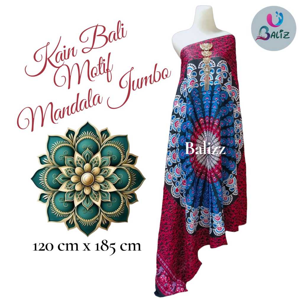 Kain Bali pantai / kain pantai / Kain Pantai Motif Mandala Baru jumbo/ sarung bali / sarung pantai /