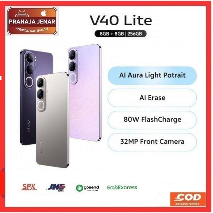 VIVO V40 LITE 4G 8/256GB SECOND FULLSET GARANSI