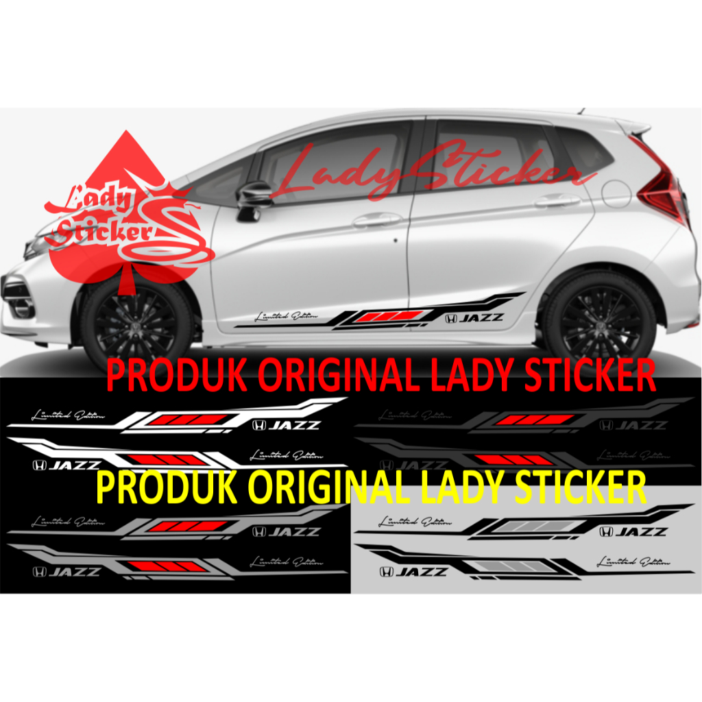 Cutting sticker mobil jazz sticker stiker mobil honda jazz