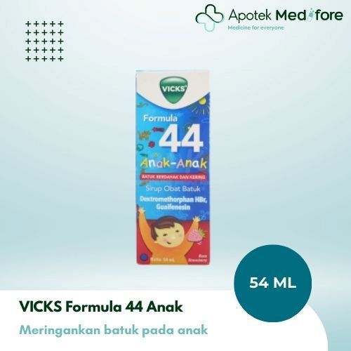 Vicks Formula 44 Sirup Batuk Berdahak dan Kering Anak 54 mL