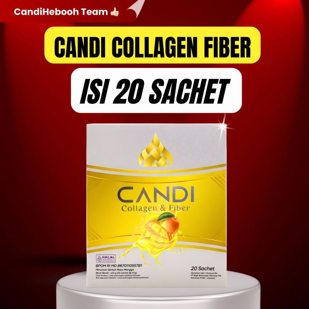 isi 20 SACHET COLLAGEN FIBER by CANDI BEAUTY AMPUH MENURUNKAN BERAT BADAN