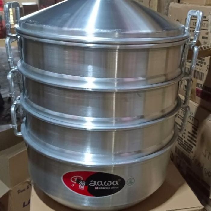 MASPION Panci Kukus Langseng Aluminium Tebal 36 cm Susun 4