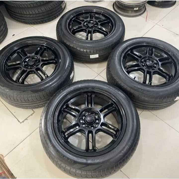 velg mobil seken hsr aeri ring 17x7,5 Pcd 5x100-5x114 + Ban PHI 225 55 R17 Buat New Avanza Brv Hrv C