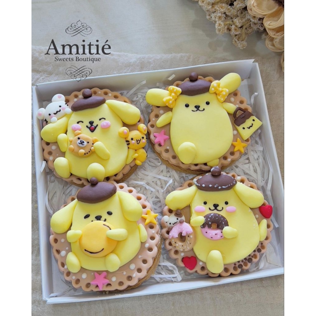 Pompurin Cookies Deco isi 4 /  Cookies Hampers / Birthday Gift / Birthday Hampers / Kukis Natal / Bu
