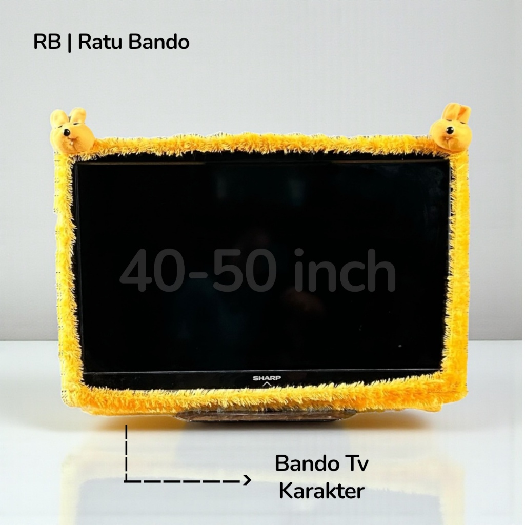 Bando Tv Ukuran 42 - 50 inch Bahan Bulu Rasfur Sarung, Cover Tv