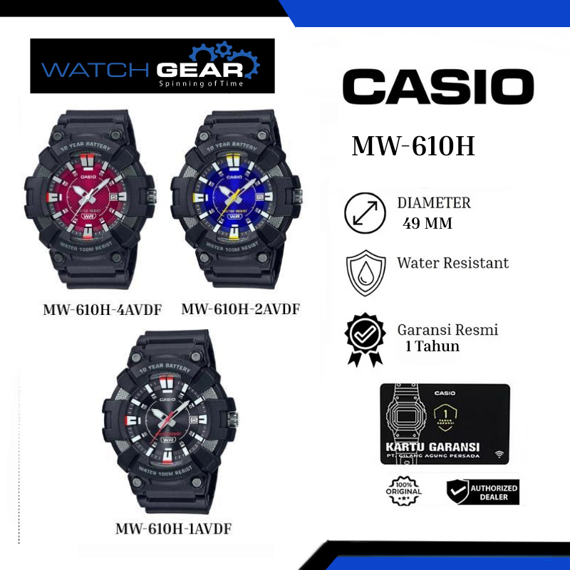 Casio Jam Tangan Pria MW-610H-A Original Sporty