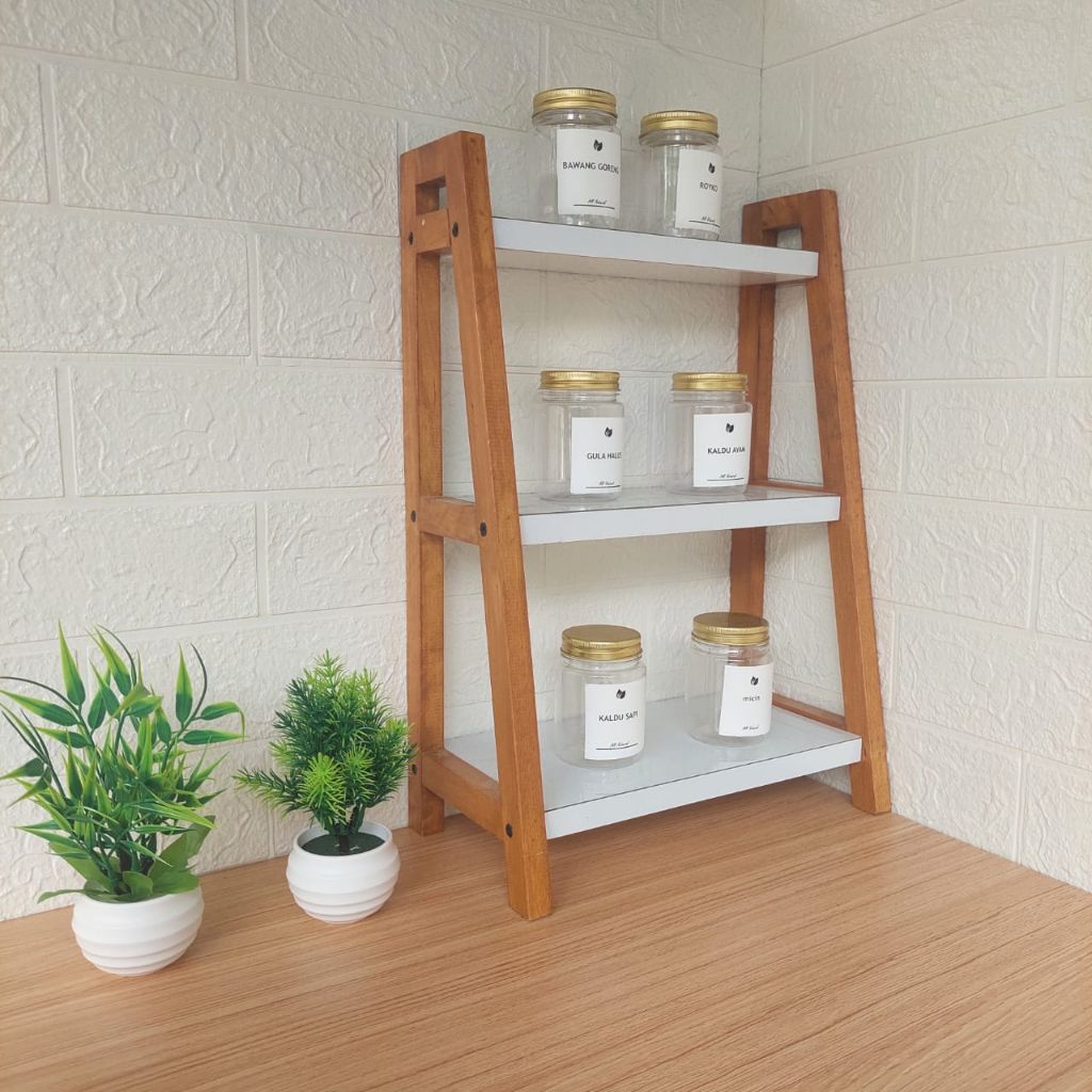rak bumbu dapur 3 susun hpl