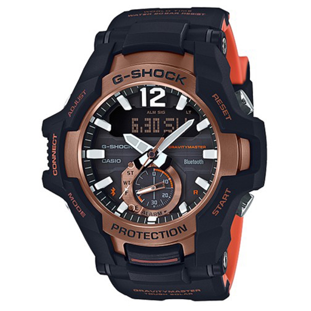 Galery Jam Tangan G-Shock GR-B100-1A4DR Dual Time Rubber Strap