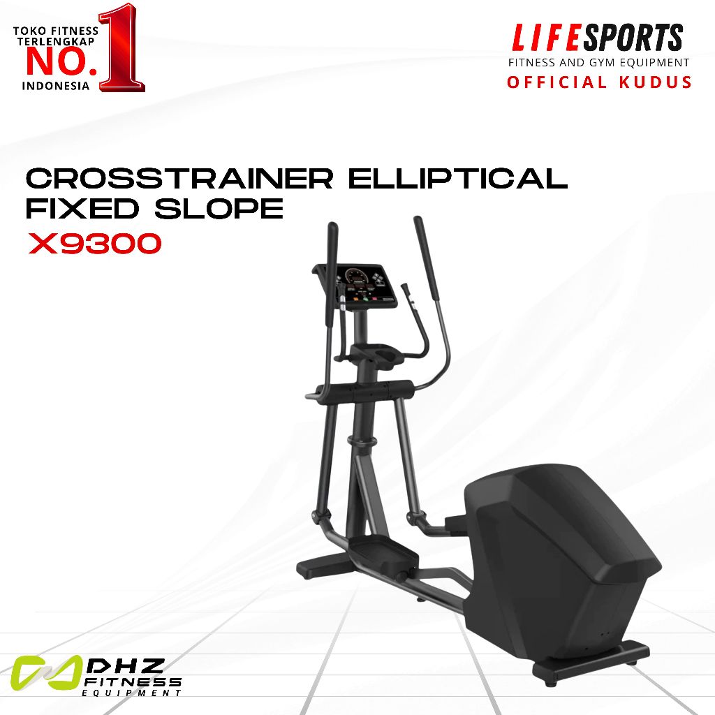 LIFESPORTS Olahraga Fitness Crosstrainer Elliptical Fixed Slope X9300 DHZ Cardio Series
