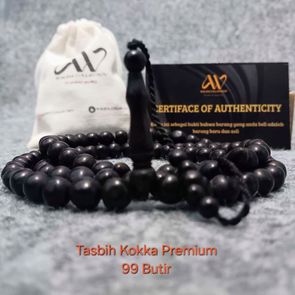 Tasbih kokka kaokah asli bersertifikat (free gelang)