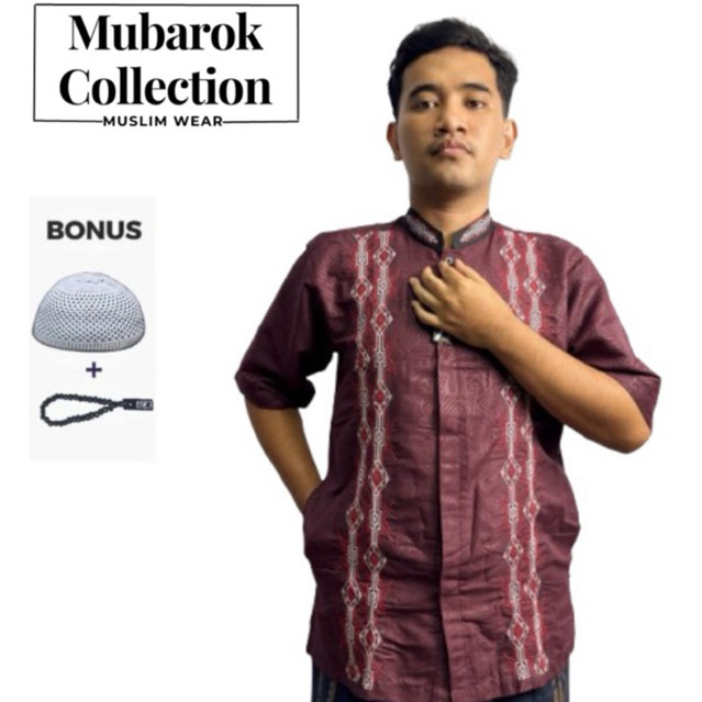 mubarok collection baju koko warna/baju koko murah/baju koko berkualitas/baju koko/baju koko bordir