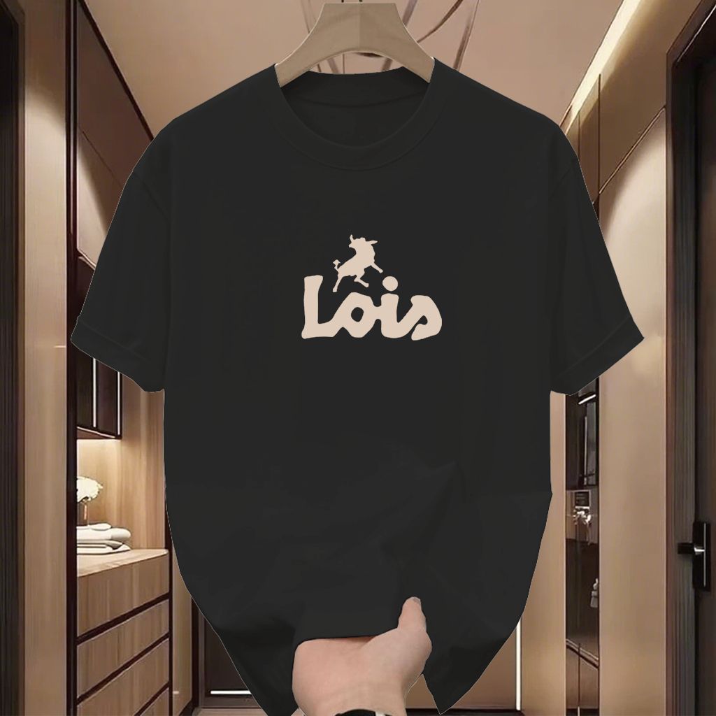 Kaos LOIS  Kaos huruf Kaos Distro Pria Baju Kaos Kaos Oversize Cotton Kaos Size S -5XL