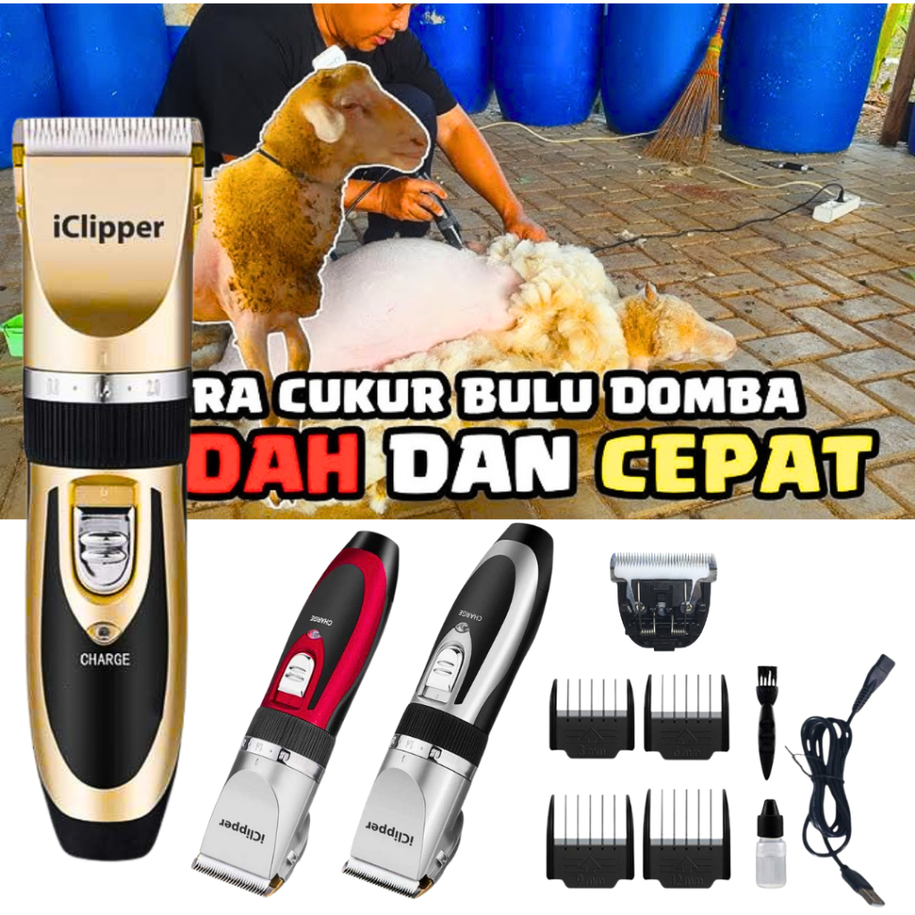 Baorun 938 Mesin Alat Cukur Bulu Kambing Domba Tanpa Kabel Di Cas Elektrik Hewan